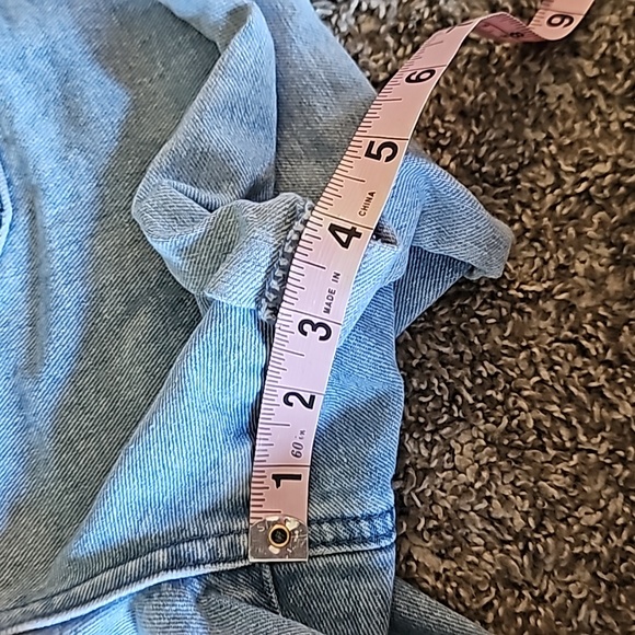 STUNNING PAPERBAG HIGHRISE DISTRESSED TIE UP JEAN SHORTS - Picture 8 of 8